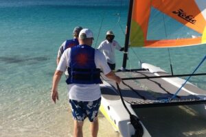 Hobie Cat Sailing Lesson - Where it starts: Turks Aqua Adventures to the water in 90 minutes
