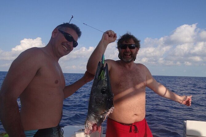 Private 1/2 Day Afternoon Bottom Fishing Charter on "Shady Grady" - What outer reef bottom fishing is like in Turks and Caicos
