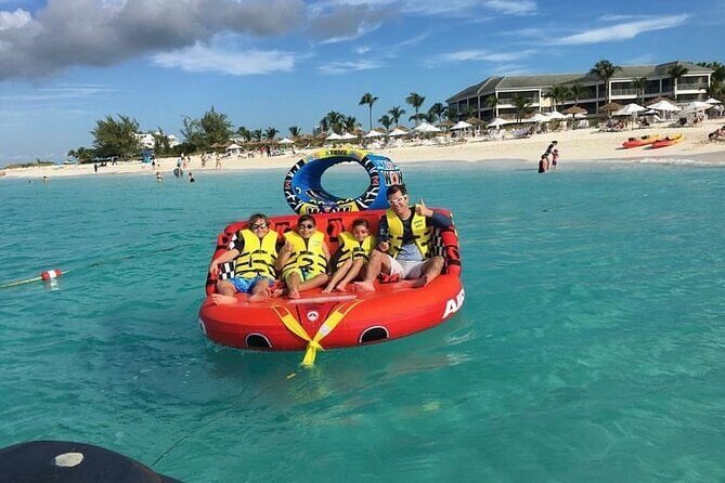 Tubing on grace bay beach Turks and caicos islands - What the ride is actually like on the water